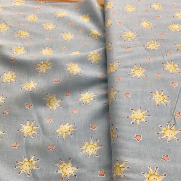 CathyLoo Happy Sun Blue -David Textiles- DB24 - 1/2 Metre