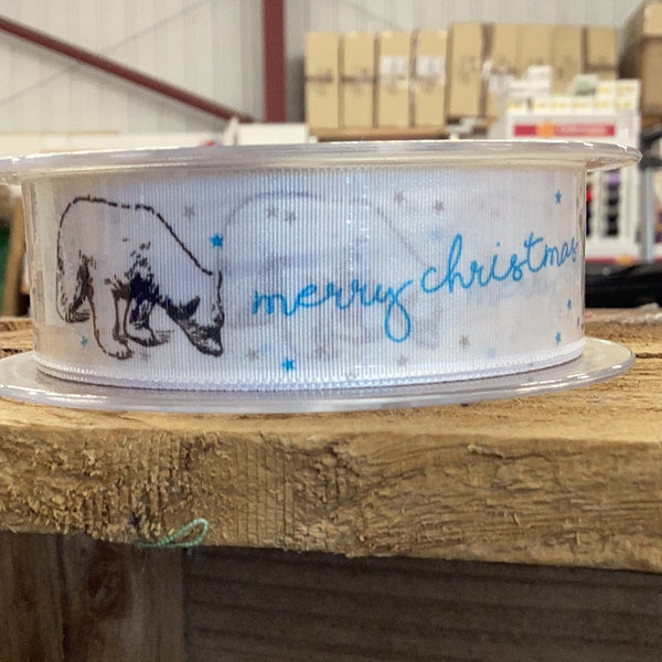 Cool Yule Polar Bear Ribbon | Per Metre