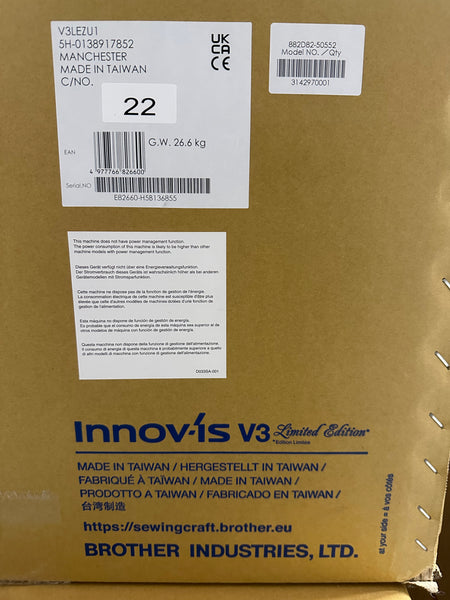 Brother Innovis V3LE | Harrogate Display Model (FMHGV3)