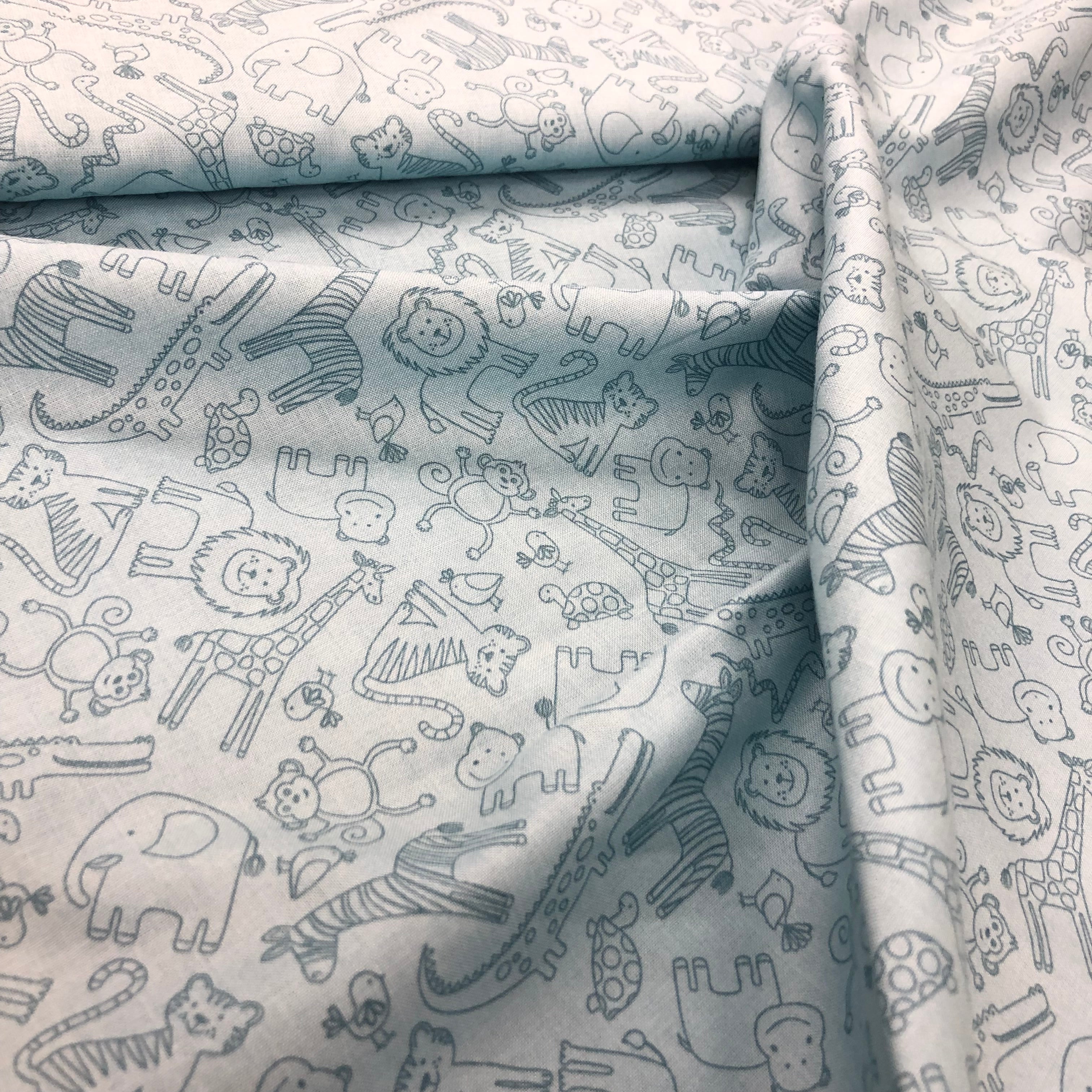 1207 -B Jungle Outline The Henley Studio | Makower UK - 1/2 metre