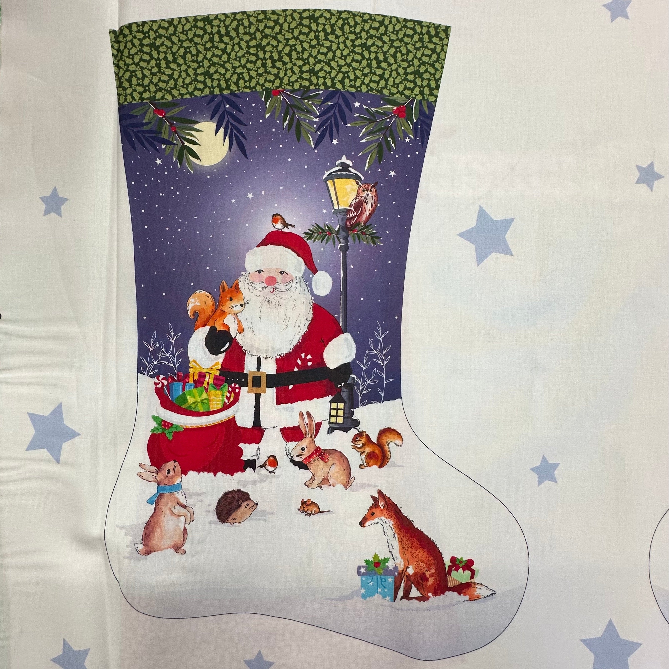 XP055 Woodland Christmas Medium Stocking Panel | Nutexr