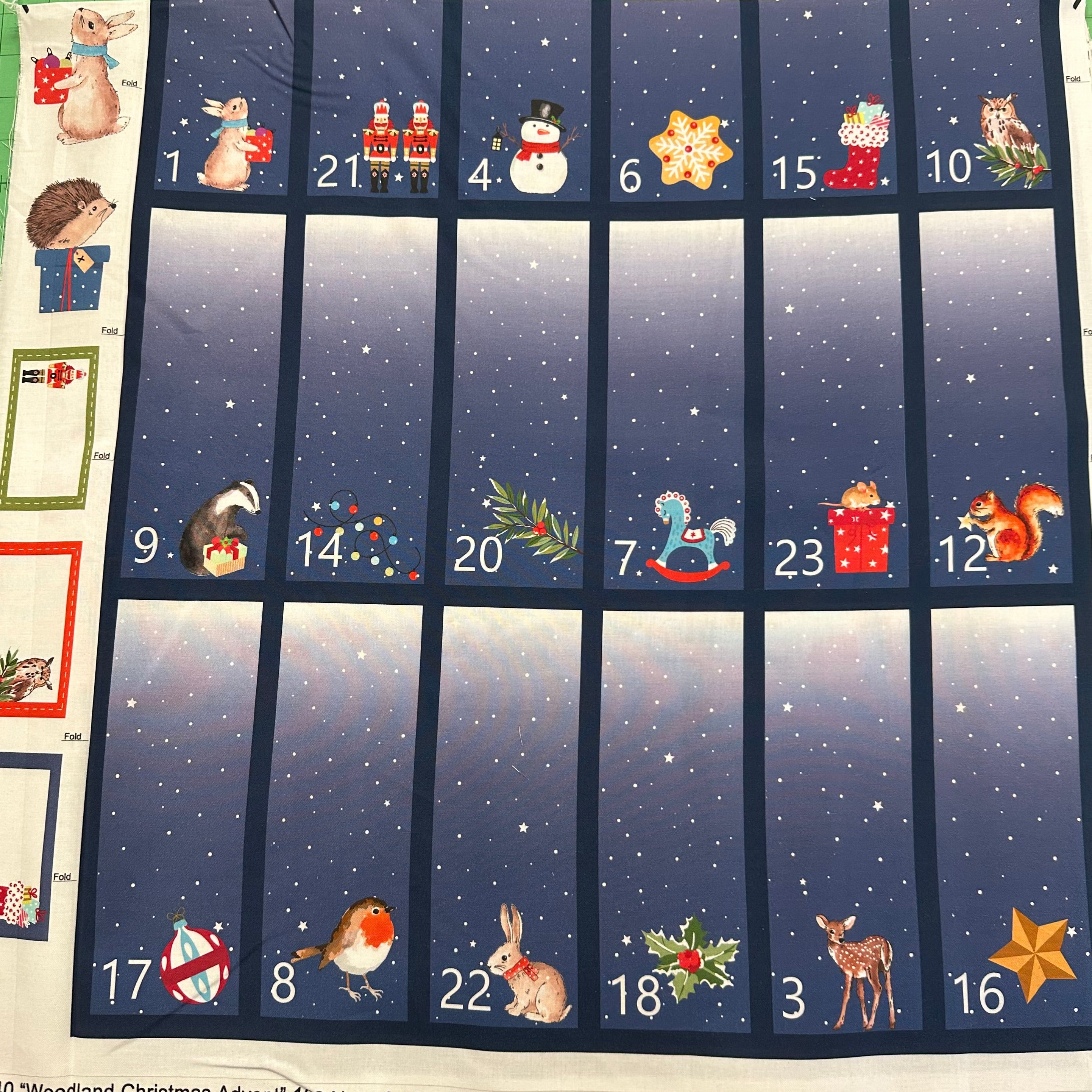 XP052 Woodland Christmas Advent Calendar Panel 82140 | Nutex
