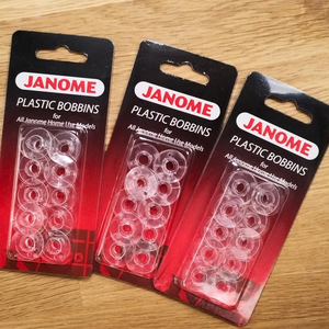3x Packs of 10 Janome Plastic Bobbins for All Janome Home Use Models