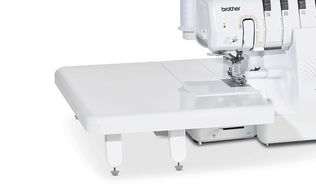 Brother SERGERWT3 extension table fitted to a machine for illustration; table only
