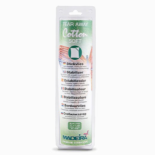 Madeira Tear Away Cotton Soft Stabilizer 9436 White