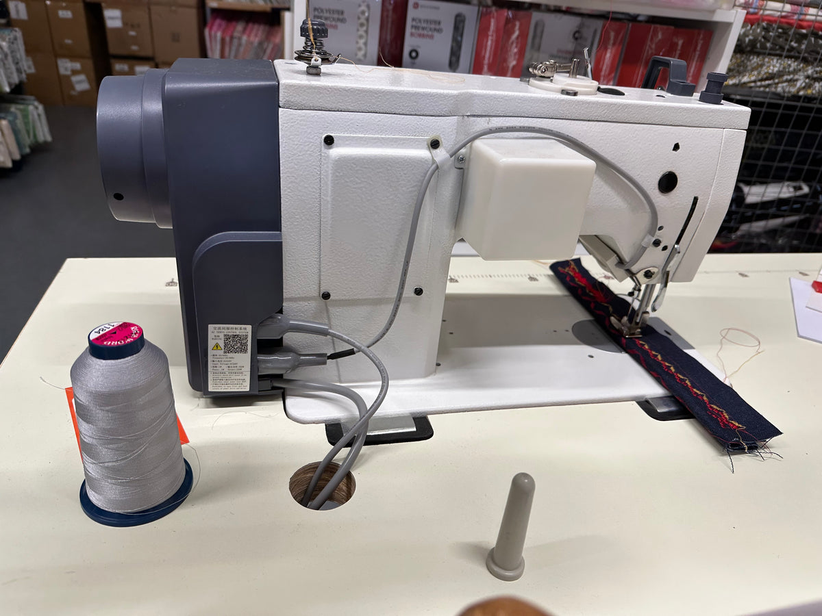 Rear view of the FEIYUE 20U-A2 industrial sewing machine