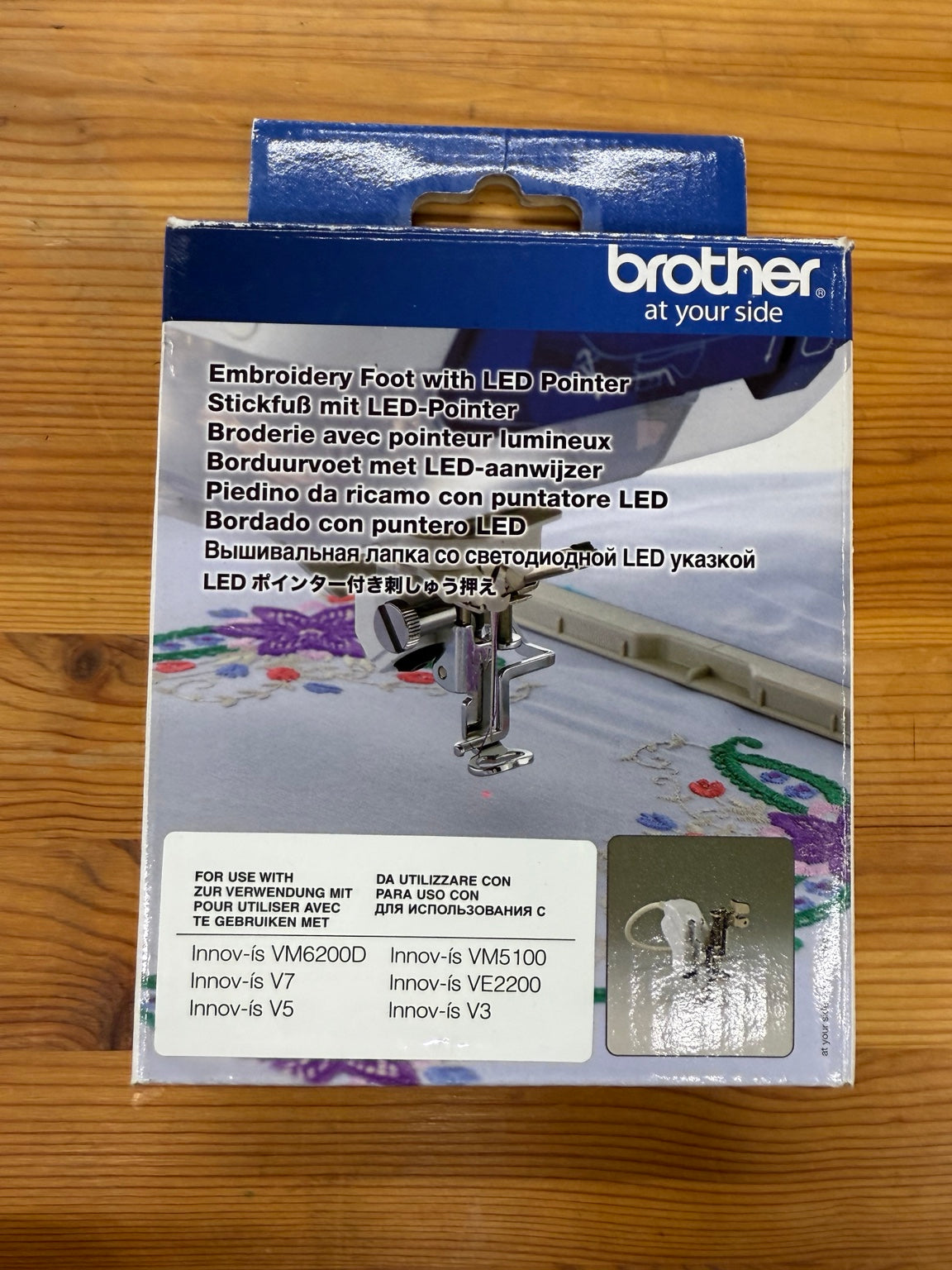 Pre-loved Brother FLED1 LED embroidery foot box