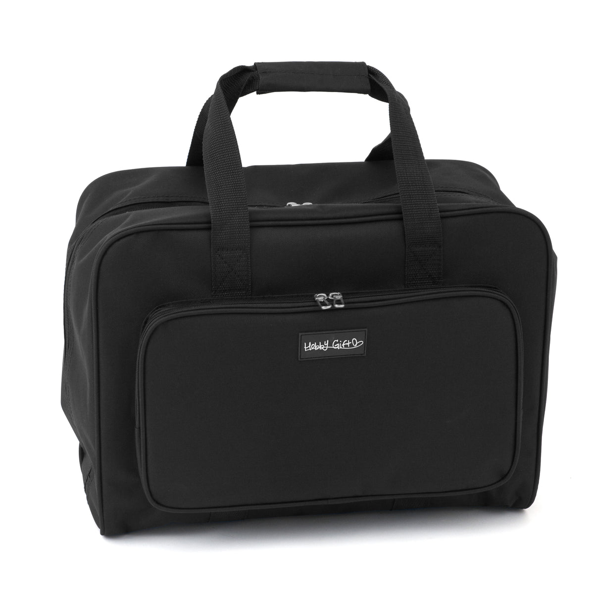 Hobby Gift black sewing machine bag with carry handles and front pocket