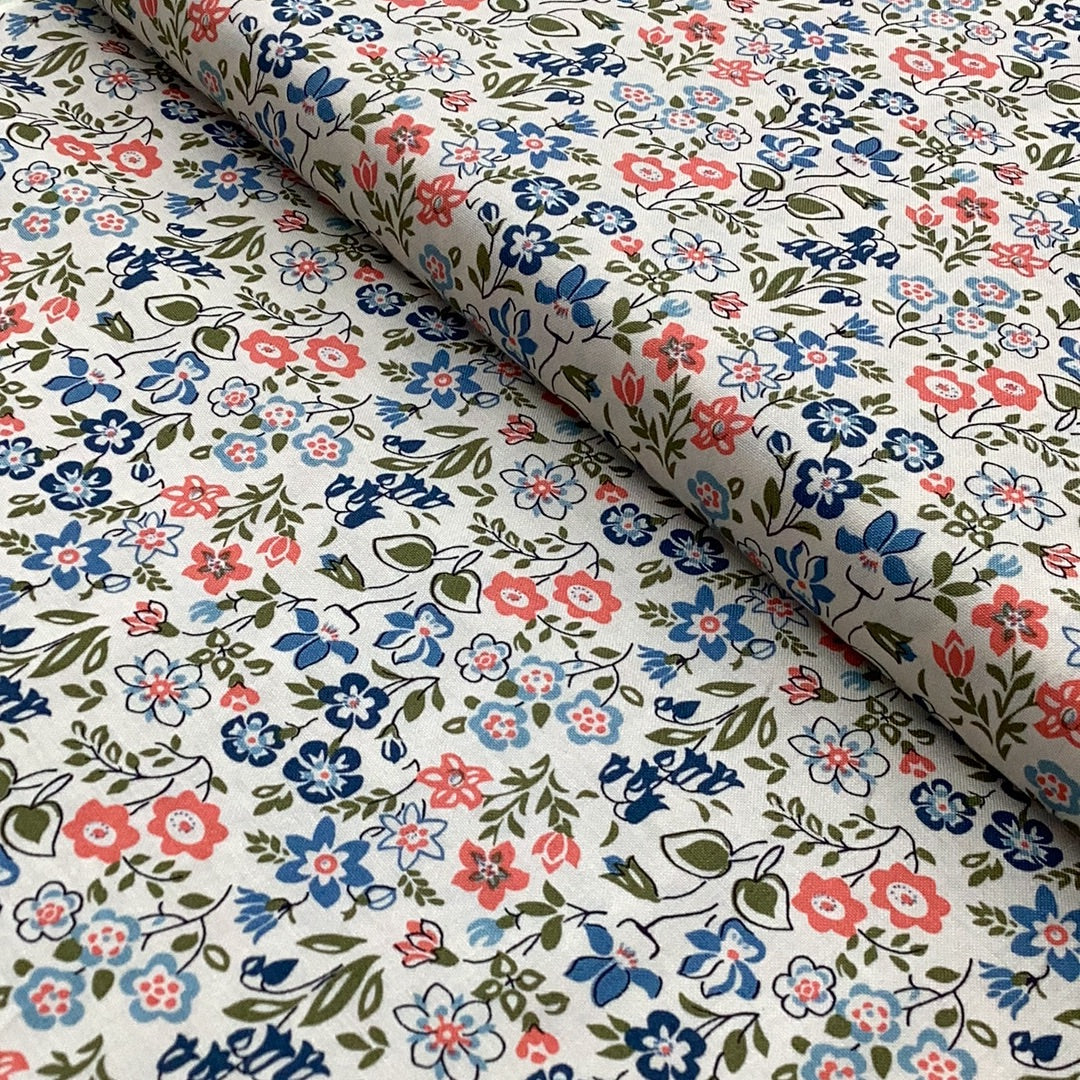 Liberty Fabric Lawn Games Blue  - 1/2 metre