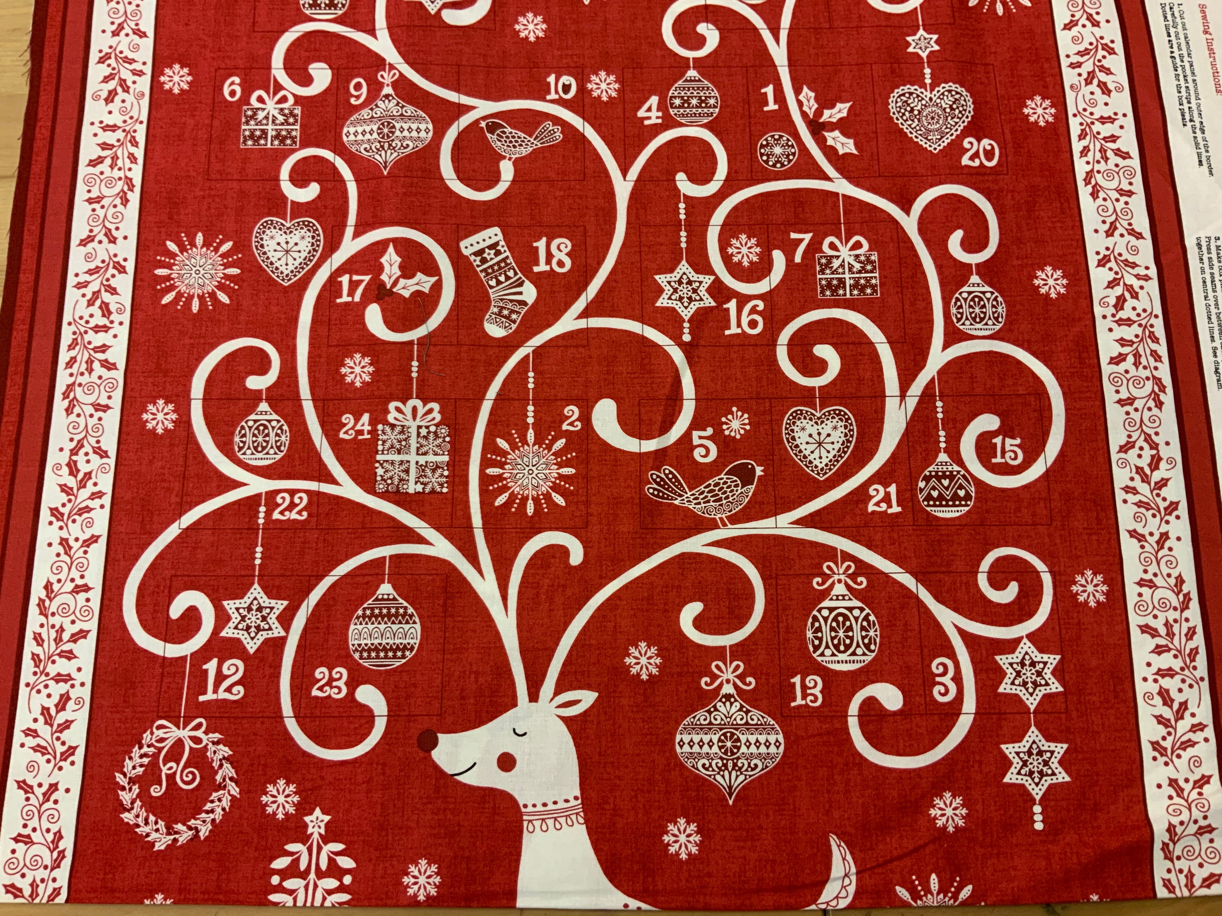 Scandi 2019 Christmas advent Panel | Makower XP009