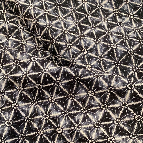 Kasuri #32683 Black Geometric Fabric | Moda