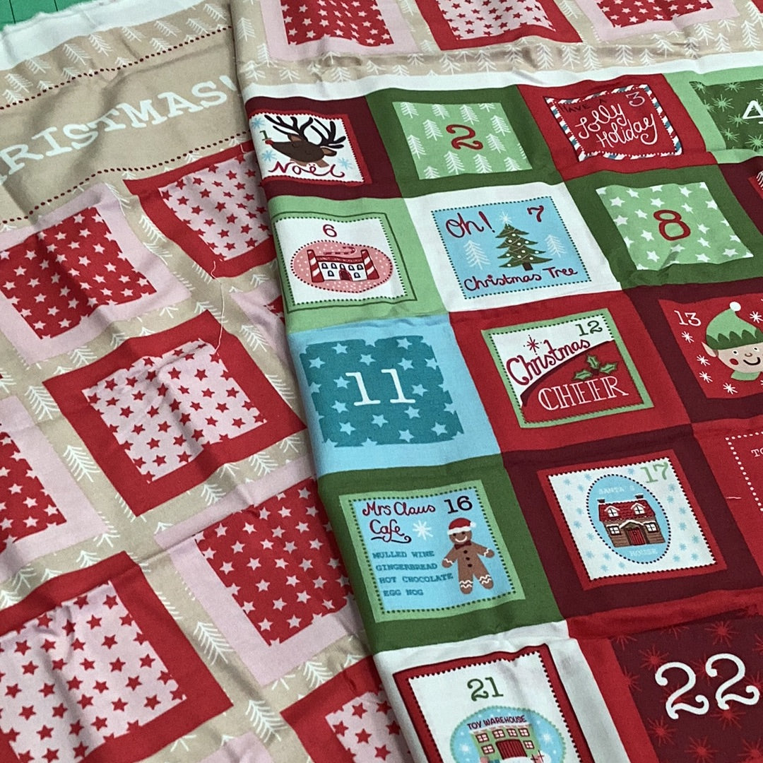 XP062 North Pole Christmas Advent Panel | Lewis & Irene - 1/2 metre