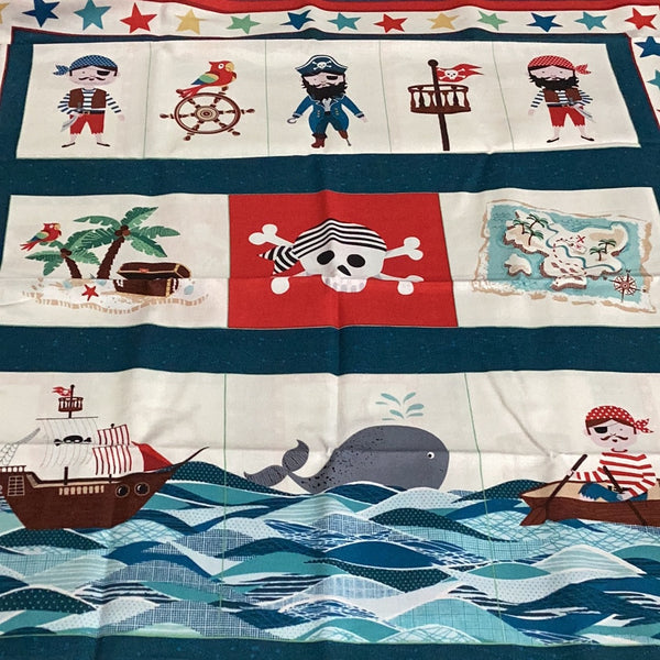 Makower Pirate Pocket Panel 1676 Fabric