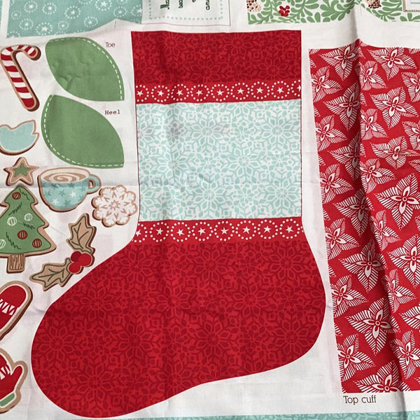 XP046-Christmas Stocking panel In From The Cold | Moda