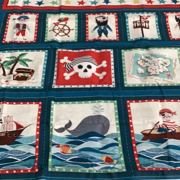 Makower Pirate Pocket Panel 1676 Fabric