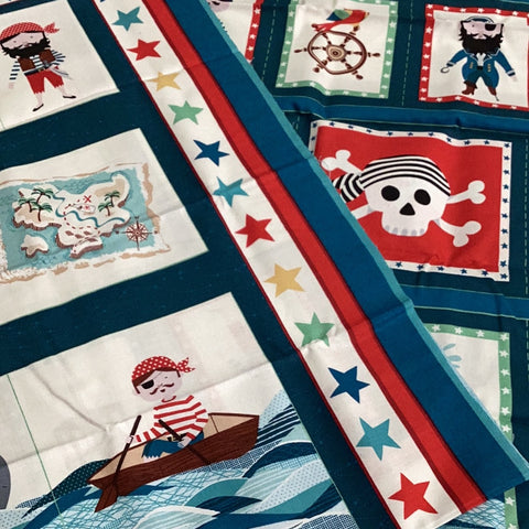 Makower Pirate Pocket Panel 1676 Fabric