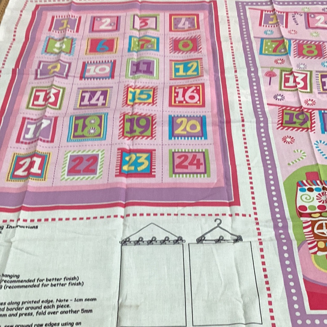 XP059 Candy Christmas Advent Calendar Panel | Sugar & Spice Textiles