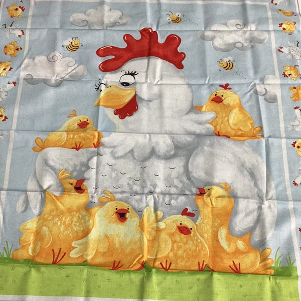 Hen and Chicks Panel | Hamil Textiles