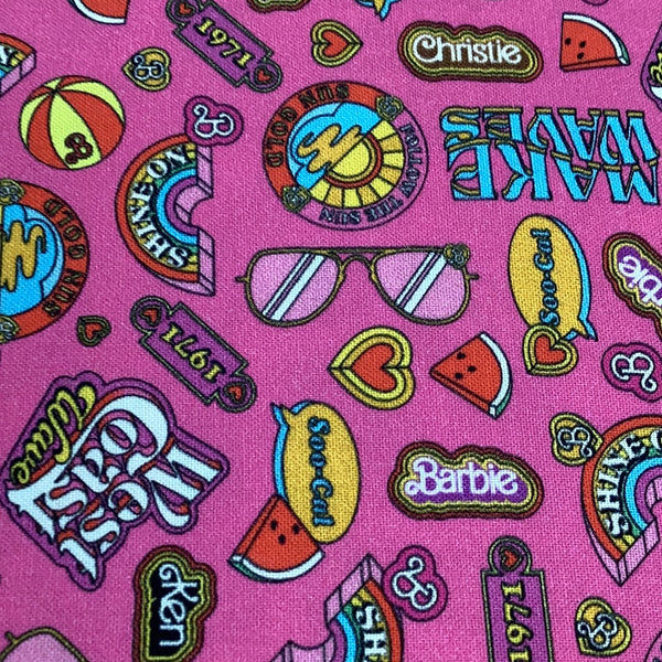 Bundle of the New Malibu Barbie Fabric | 6x 1 Half Meter of Each Design