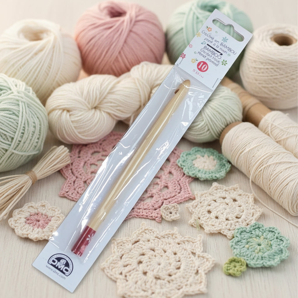 DMC Hand Painted Bamboo Crochet Hook 10.0 mm
