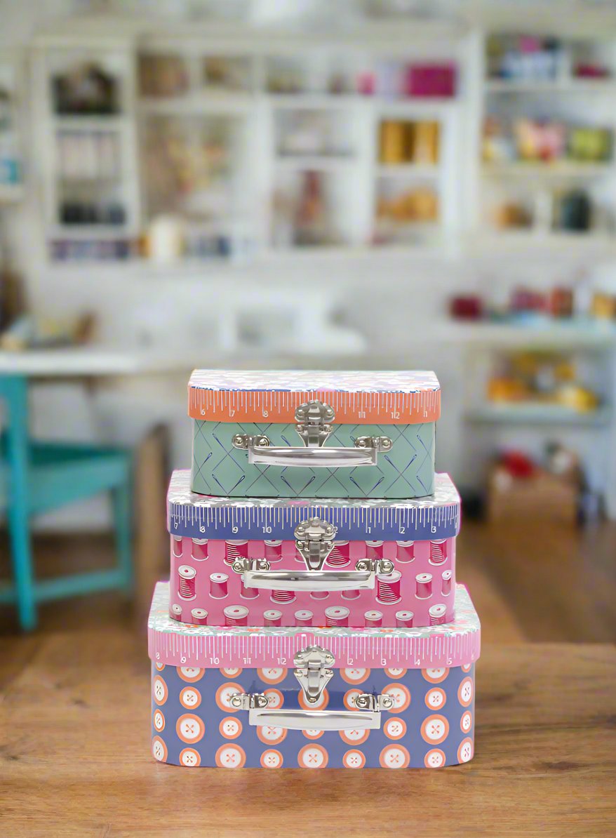 Sew on the Go Suitcase Set of 3 | Moda Sewing Box