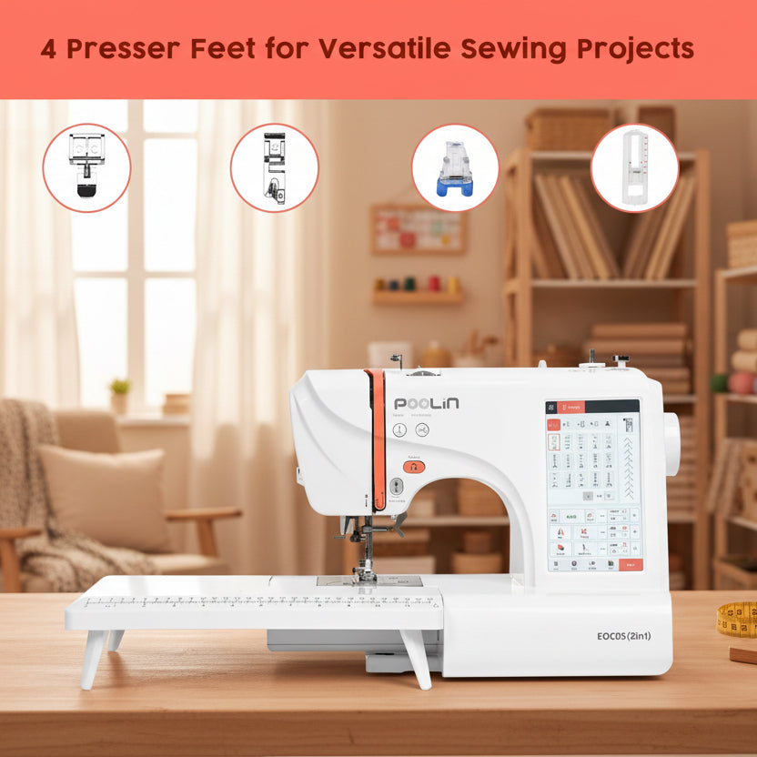POOLIN EOC05 – Sewing & Embroidery Machine (2-in-1)