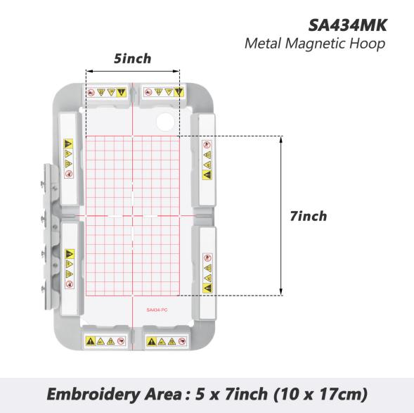 SewTech 100 × 170mm Magnetic Embroidery Hoop for Brother Innov-is 900 / 950 / 955 (SA434MK)