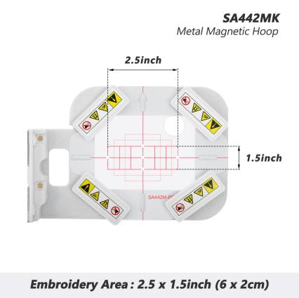 SewTech 20 × 60mm Magnetic Embroidery Hoop for Brother Innov-is 700E / 750E (SA442MK)