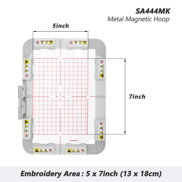 SewTech 130 × 180mm Magnetic Embroidery Hoop for Brother Innov-is 700E / 750E (SA444MK)