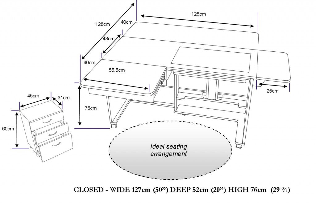 Horn Quilters Delight MK2 Sewing Cabinet