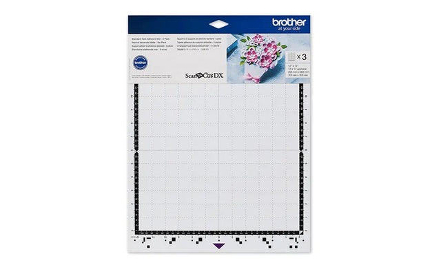 Brother ScanNCut DX / SDX Standard-Tack Cutting Mat CADXMAT3STD12 – 12 x 12″ – 3 Pack