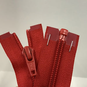 YKK Nylon Open End Zip 25cm 10inch: Red (519) ZS1\I12