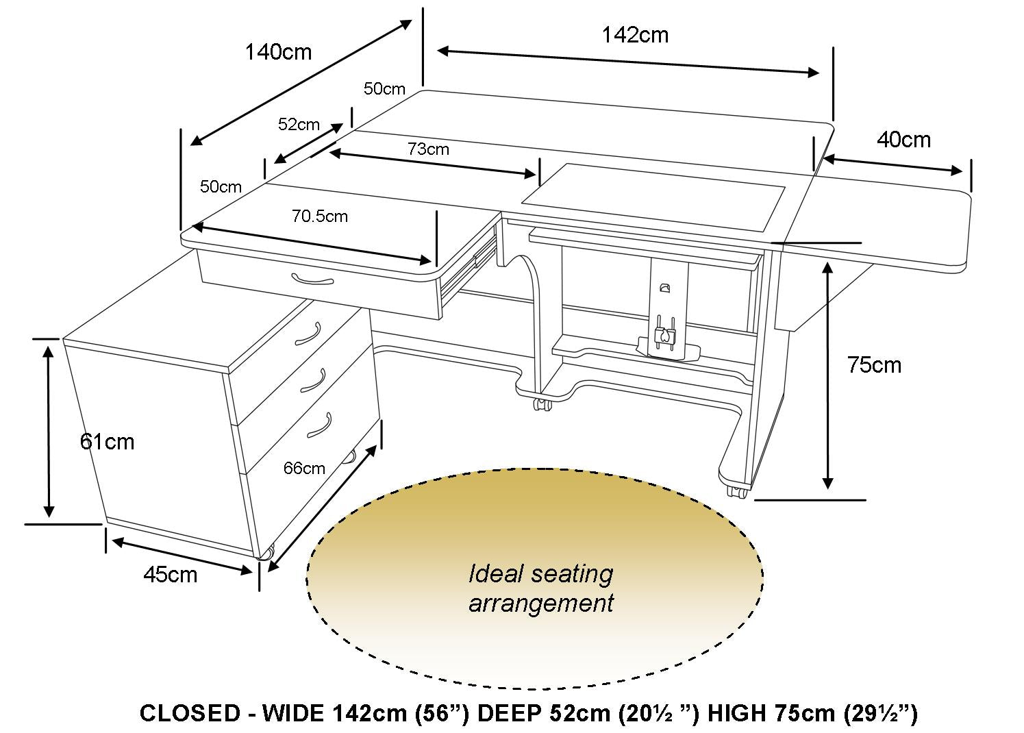 Horn Super Q Sewing Cabinet