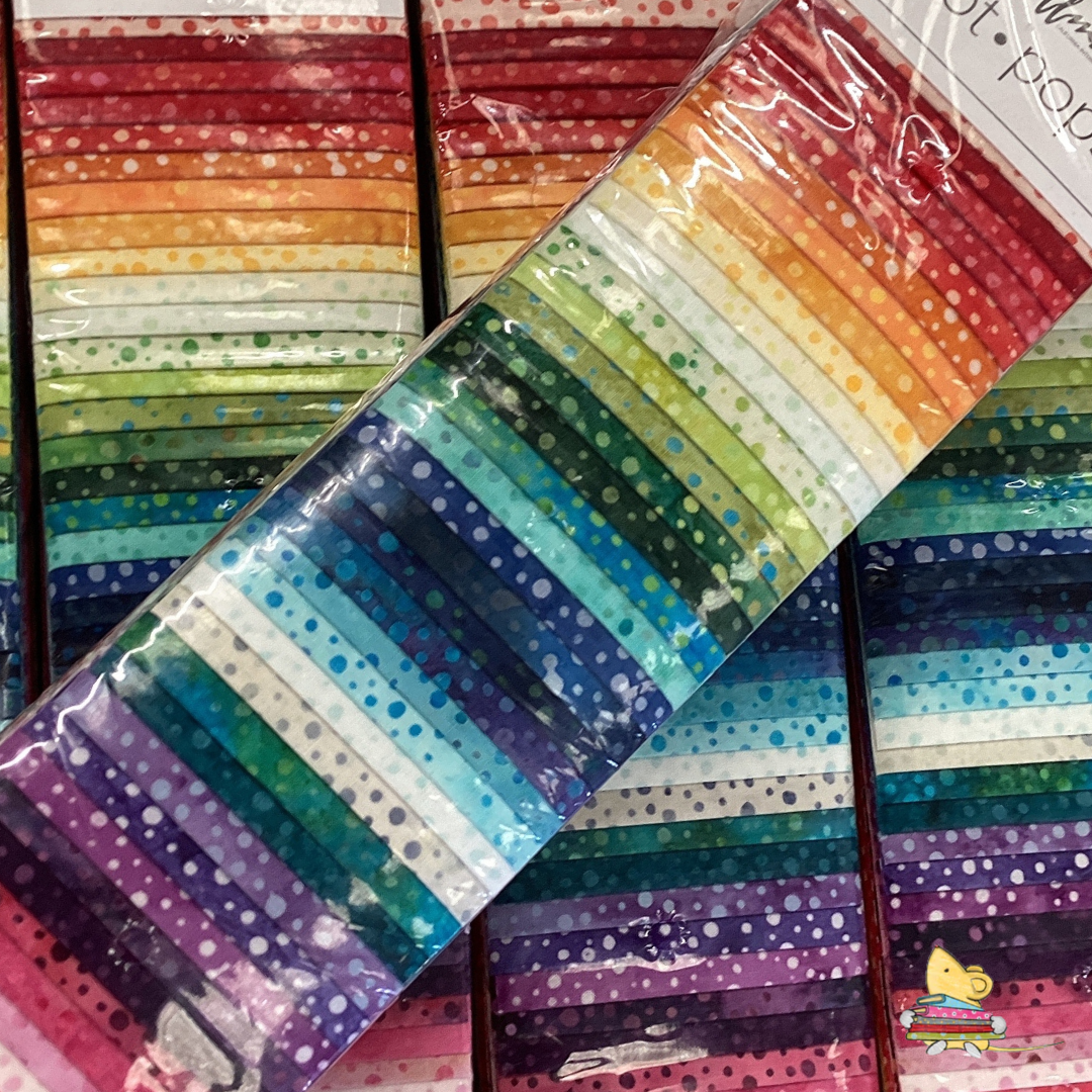 Hoffmann Bali Pops - 40 Hand painted Batik Strips made in Bali