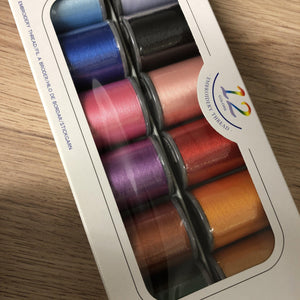 Brother Embroidery Thread - 12 Colours XG663901 Brother Embroidery Thread - Fabric Mouse