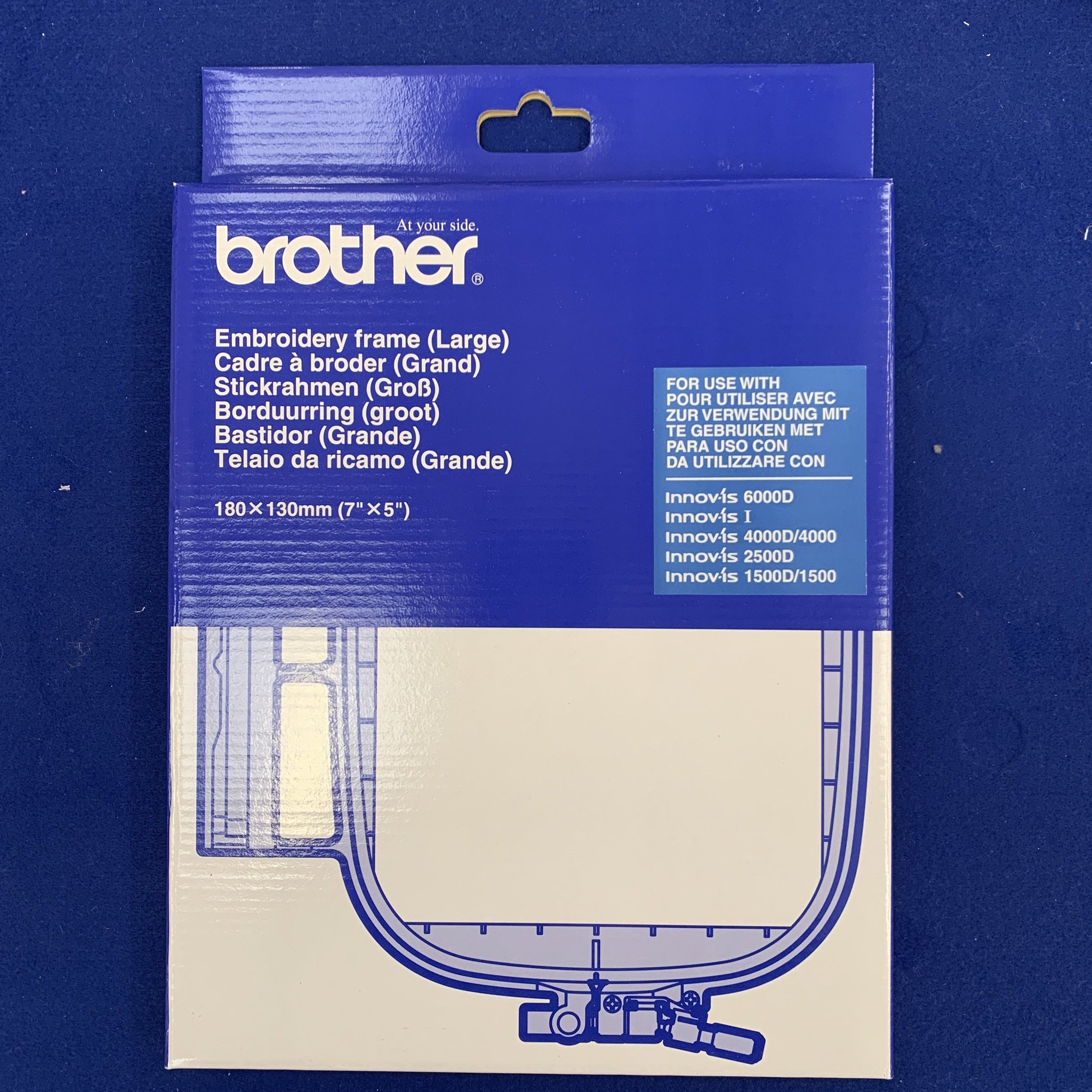Brother Large Embroidery Frame - Hoop 180mm x 130mm (EF75) XC8481152 Brother Embroidery Hoops - Fabric Mouse