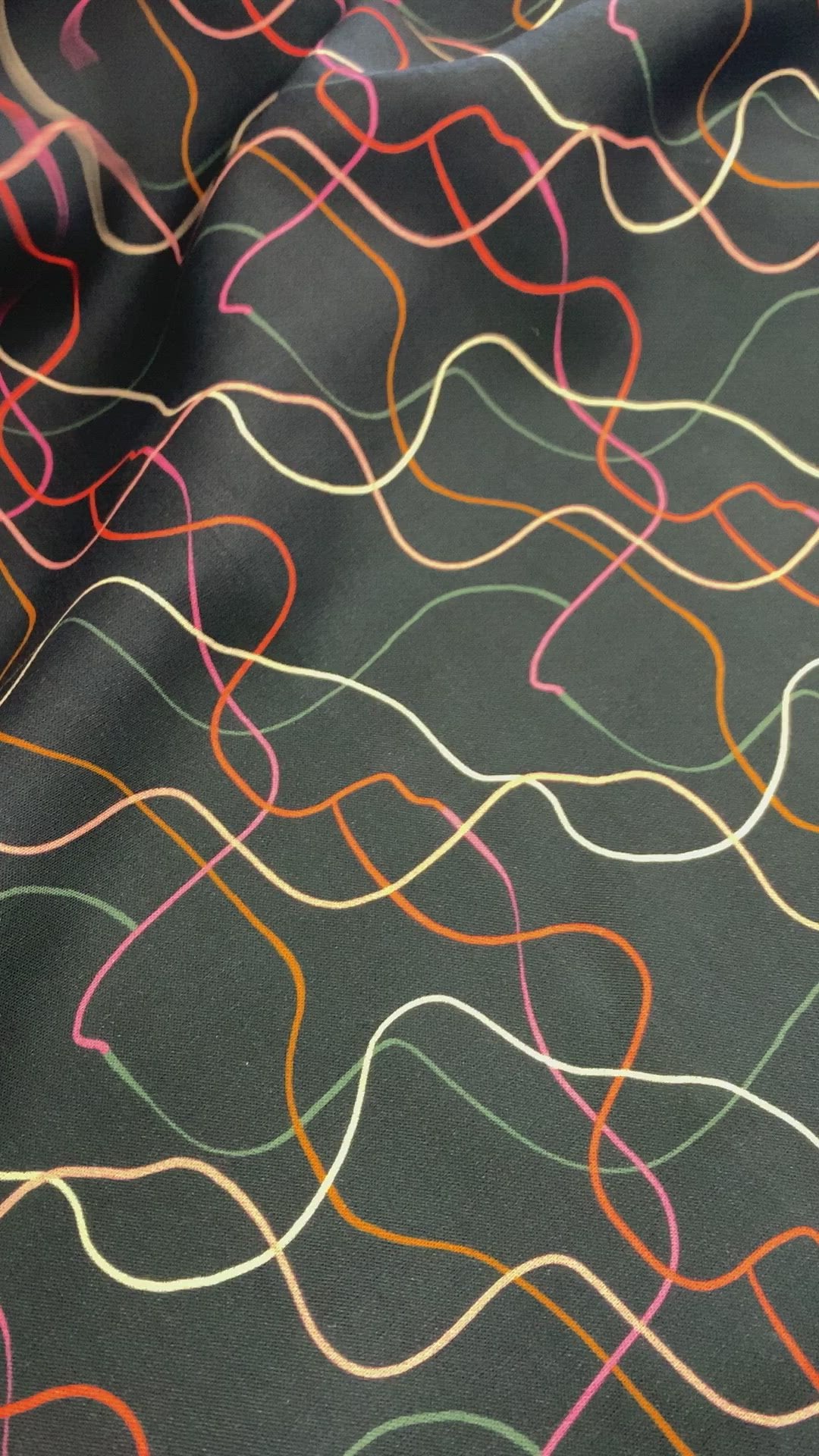 Navy tangle Rayon Fabric 60” wide by 1m, Susan Driscoll for Dashwood Studio