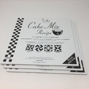 Cake Mix Recipe 4 by Moda- Each Recipe contains 44 Papers to make 88 Quilt Blocks Moda Cake Mix Recipe - Fabric Mouse