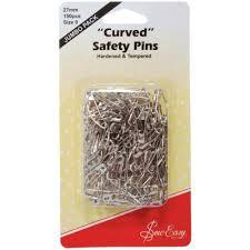 Curved Safety Pins 38mm fabricmouse  - Fabric Mouse