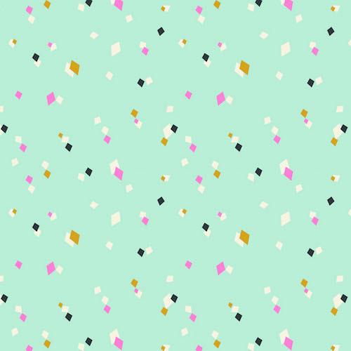 Dashwood Jersey Half Metre - CAND 1162 BLUE J- Turquoise Diamonds fabricmouse Dressmaking Fabric - Fabric Mouse