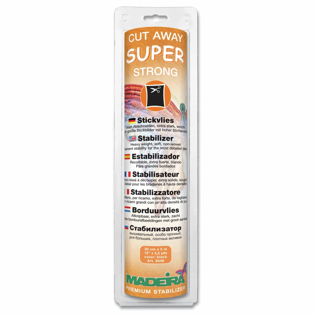 Madeira Cut Away Super Strong Stabilizer 9446 Black