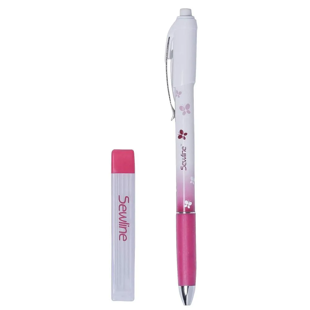 Sewline Fabric Pencil with 6 refills 0.9 mm White FAB50037