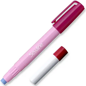 Sewline Water-Soluble Fabric Glue Pen with refill - blue