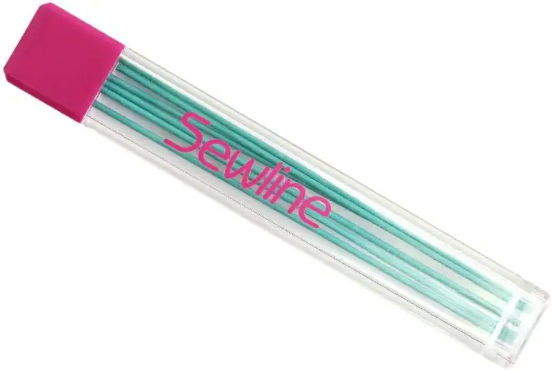 Sewline Fabric Pencil 6 Graphite Lead Refills 0.9 mm Green FAB50007