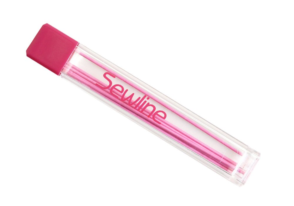 Sewline Fabric Pencil 6 Graphite Lead Refills 0.9 mm Pink FAB50010