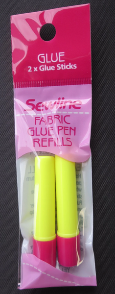 Sewline Fabric Glue Pen Refills (2 x Glue Sticks) Yellow FAB50014
