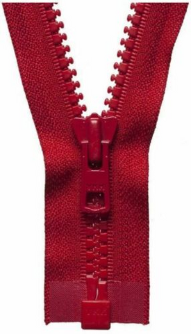YKK Vislon Heavy Duty Zips - Red 519