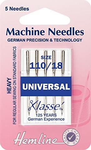 Hemline universal sewing machine needles heavy assorted