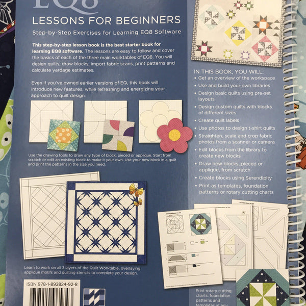 EQ8 Quilt Software Beginners Guide Training Book EQ8 Quilt Design Software - Fabric Mouse