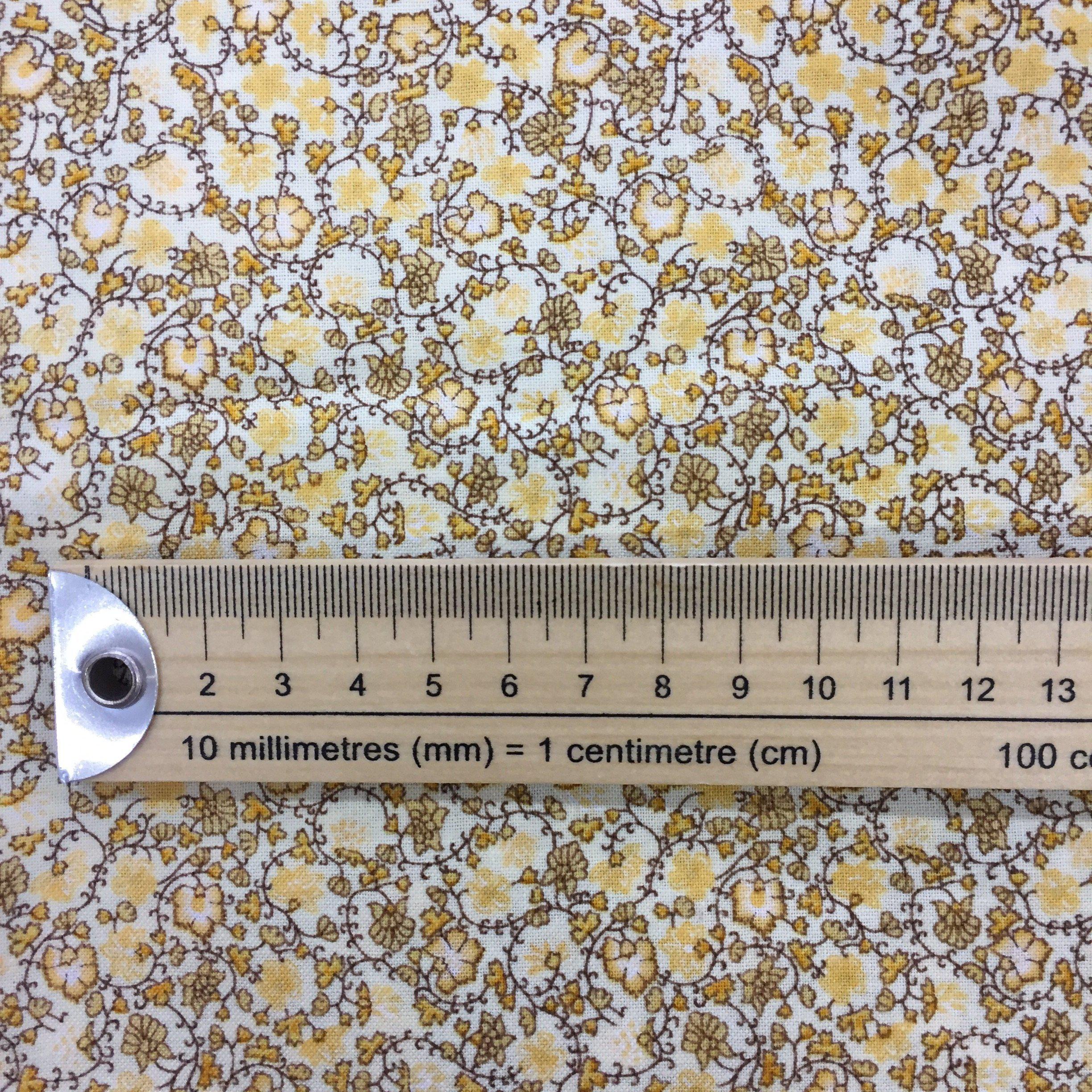 Fabric Freedom yellow Floral Print Fabric Mouse Fabric - Fabric Mouse